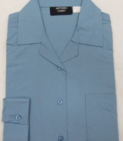 Revere Blouse-Blue-3 Plain School Wear Shirts and Blouses
